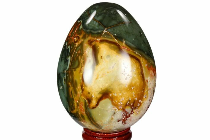 Polished Polychrome Jasper Egg - Madagascar #110598